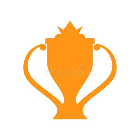 Trophy Icons On White Background Champions Cup Logo Stock Vector