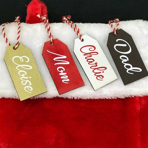 Stocking Tag Personalized Christmas Stocking Name Tag Etsy