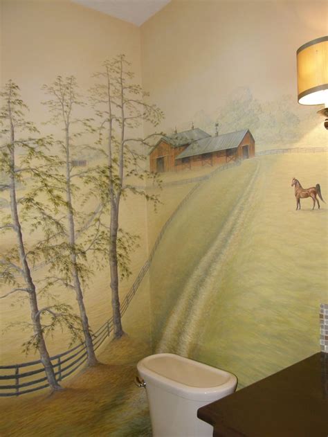 Powder Room Mural Detail By Curtis L Heuser Murals Street Art Wall