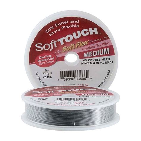 Soft Flex Soft Touch 49 Strand Original Satin Silver Beading Wire