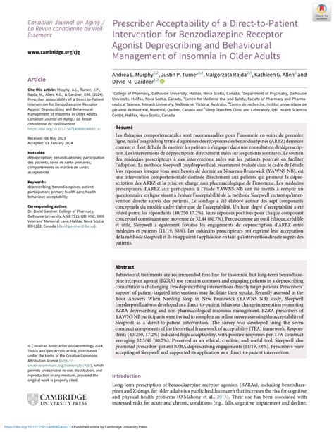 Pdf Prescriber Acceptability Of A Direct To Patient Intervention For