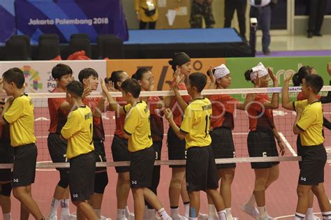 Sepak Takraw Putri Indonesia Vs Myanmar Antara Foto