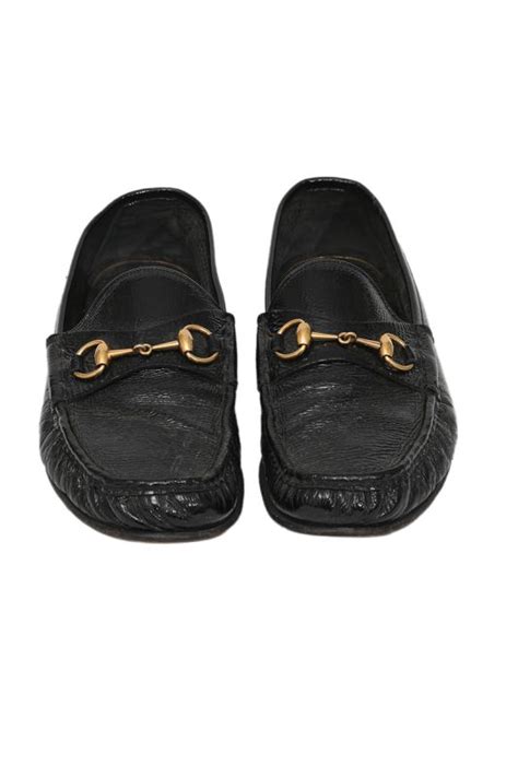 Gucci Patent Leather Horsebit Loafers