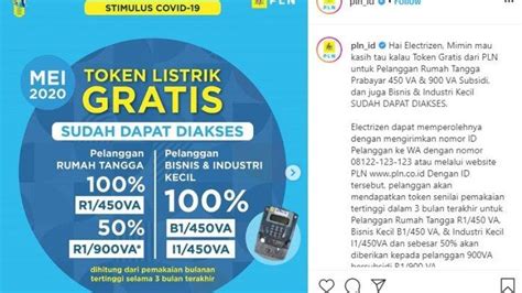 Cara Dapat Token Listrik Gratis Pln Dan Diskon Persen Mei