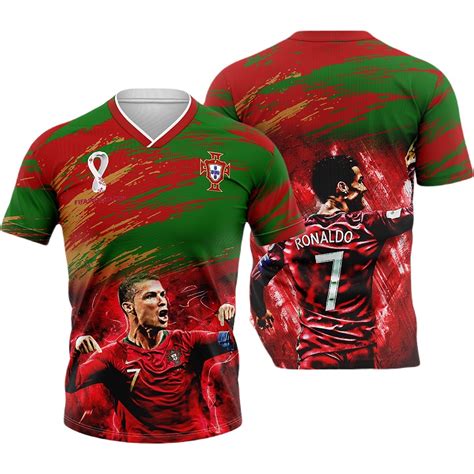 Jual Jersey T Shirt Baju Kaos Bola PORTUGAL World Cup Piala Dunia 2022