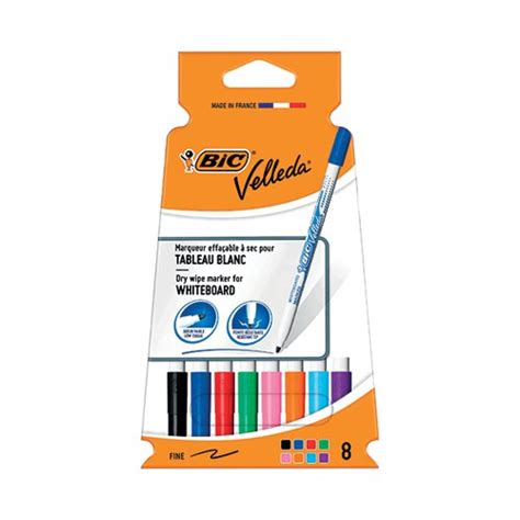 Buy Bic Velleda Drywipe Marker Fine Assorted Pack Of