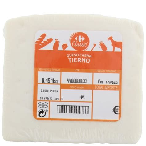 Queso De Cabra Tierno Carrefour 500 G Aprox Supermercado Online Carrefour