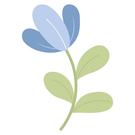 Beautiful blue flower. sticker 20372220 PNG