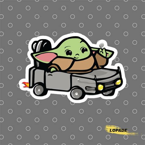 Baby Yoda Car Sticker