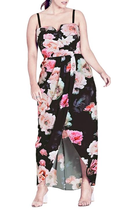 Free Shipping And Returns On City Chic Wonderland Floral Maxi Dress Plus Size At