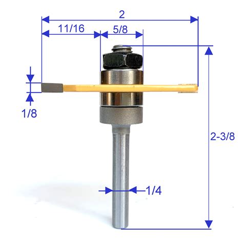 1 Pc 14 Sh 2 Diameter 18 Kerf Cut Off Deep 1116 Slot Router Bit