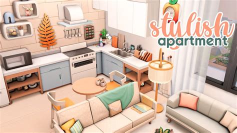 Stylish Apartment No Cc The Sims Speed Build Youtube