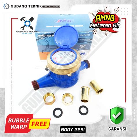 Jual Meteran Air Jarum 4 1 2 Body BESI AMNB Water Meter Ledeng Pdam