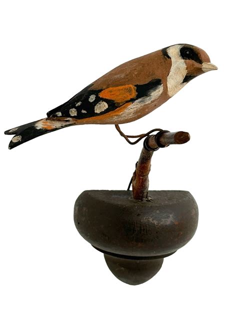 Beautiful Vichtauer Hand Carved Wood Bird Black Forest Folk Art