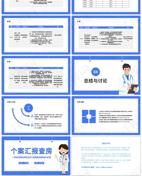 简约糖尿病个案汇报个案护理查房pptppt模板免费下载 Ppt模板 千库网