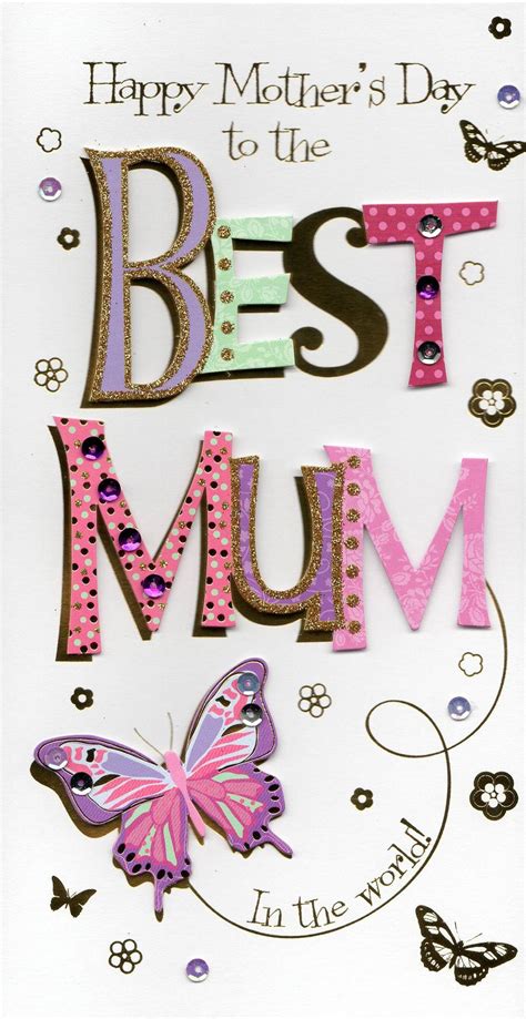 Best Mum In The World Happy Mothers Day Card Cards Love Kates