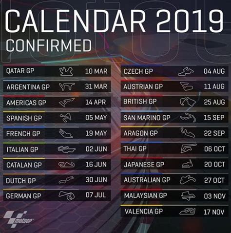 Motogp Calendario Horario Design Printable Calendar