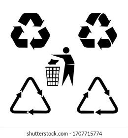 Recycle Icon Set Vector Eps Stock Vector Royalty Free