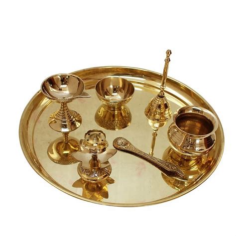 Brass Pooja Thali Set At Rs 1300 Piece Brass Vessels In Moradabad Id 2854059575533