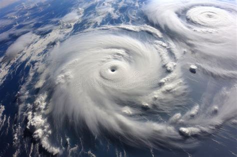 Hurricane From Space Aerial Satellite View Stock Illustration