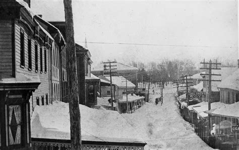 Blizzard Of 1888 Walnut Street Looking South Milford Delaware This