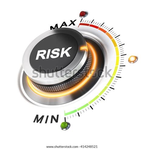 Risk Level Knob Positioned On Medium Stock Illustration 414248521