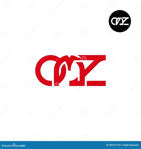 Letter Omz Monogram Logo Design Stock Illustration Illustration Of