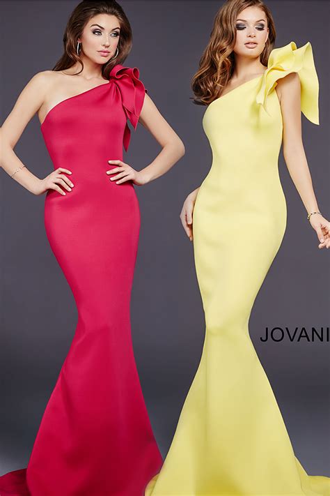 Jovani 32602 One Shoulder Fitted Long Scuba Sexy Gown