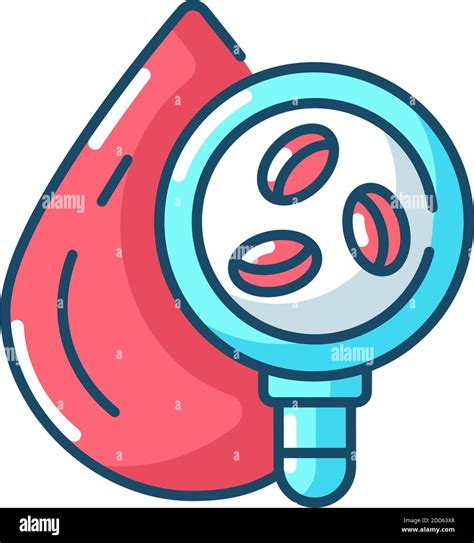 Blood Cell Test Rgb Color Icon Stock Vector Image And Art Alamy