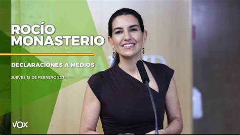 I Declaraciones A Medios De Rocio Monasterio En El Pleno De La