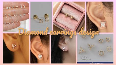 Latest Diamond Gold Ear Stud Designdaily Wear Light Weight Gold