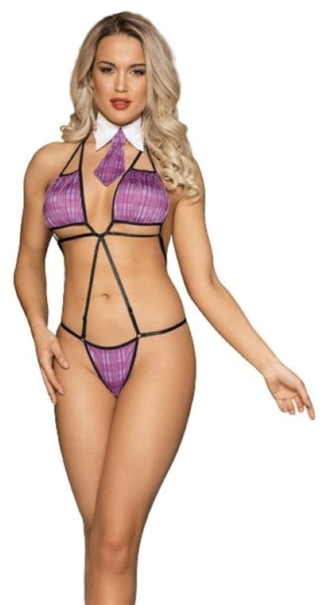 Kinky pinky lingerie Sexy Maid Fantasy Set תלבושת חדרנית סקסית