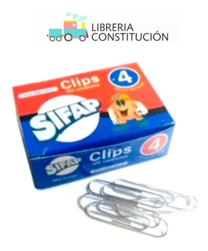 Clips Sifap Nº4 33 Mm Metal Plata X 100 Unidades MercadoLibre