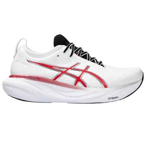 Tênis Asics Gel Nimbus 25 Anniversary Masculino Branco E Vermelho