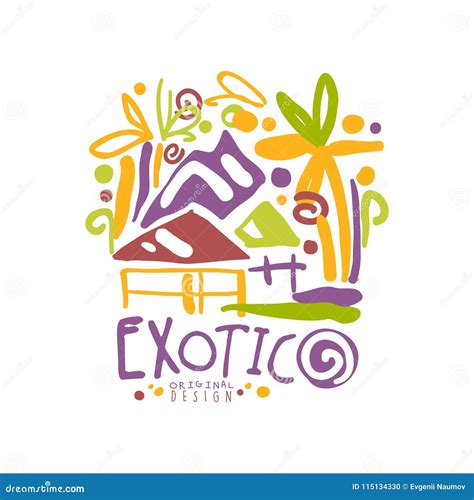 Exotic Logo Template Original Design Summer Holiday Badge Label For A