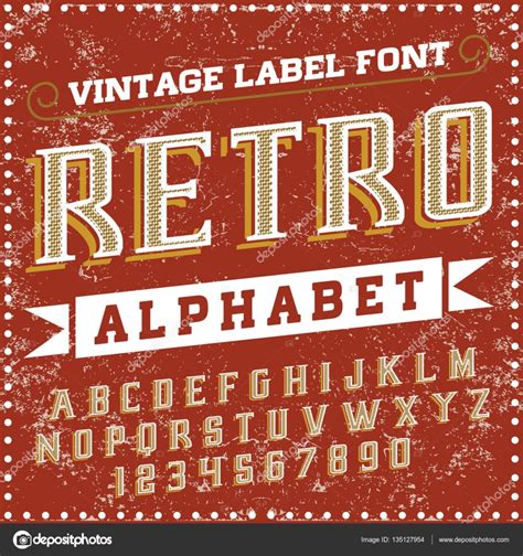 Retro Alphabet font Stock Vector Image by ©bowxwod #135127954