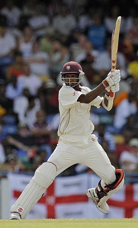 Denesh Ramdin Rocks Back To Cut During His Maiden Hundred