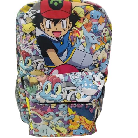 Mochila Escolar Pok Mon Ash E Os Personagens Dos Pokemons Mochila