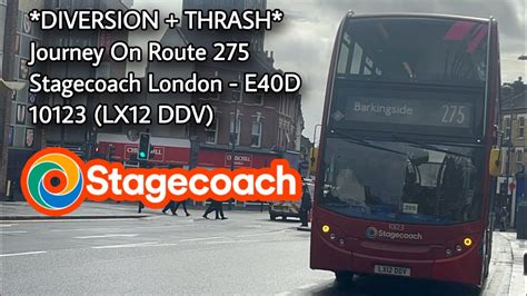 DIVERSION THRASH Journey On Route 275 Stagecoach London E40D