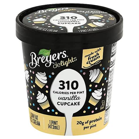 Breyers Delights Ice Cream Reduced Fat Vanilla Cupcake 16 Oz Safeway