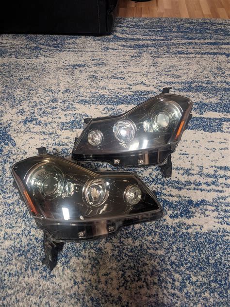 2007 Infiniti M45 Sport Headlights Rh Lh Set Pair Black Oem Ebay