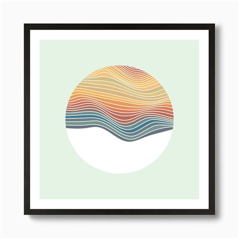 Retro Waves Art Print By Bainai Fy