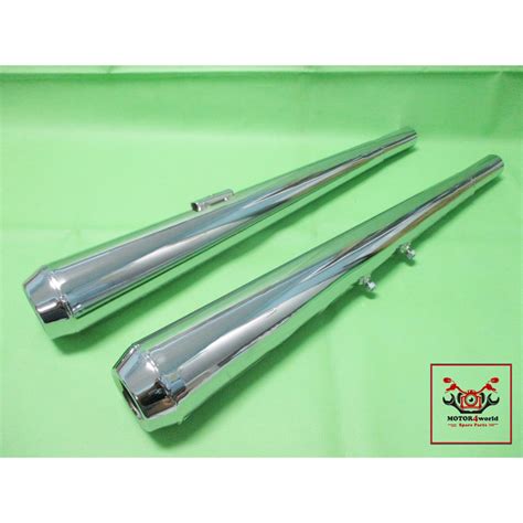 Exhaust Muffler Pipe Set Chrome Fit For Honda Cb250 Cb350 ท่อไอเสีย