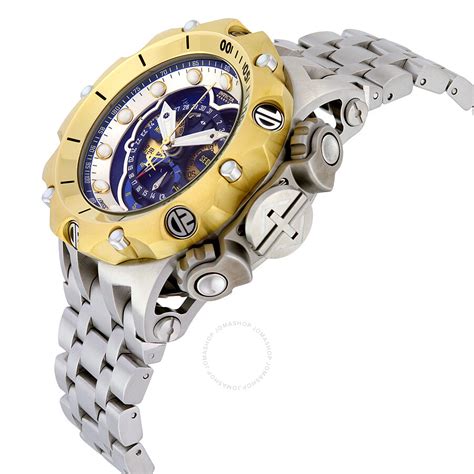 Invicta Venom Chronograph Blue Dial Stainless Steel Men S Watch