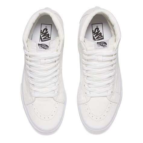 Vans Men S Sk Hi Reissue Premium Leather Hi Top Trainers True White