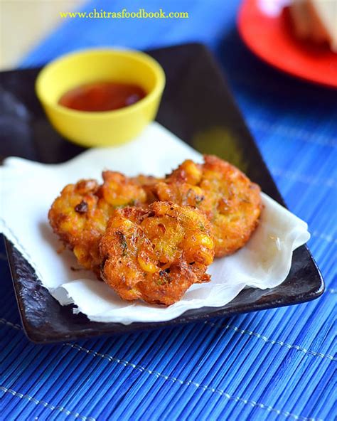 Corn Vada Recipe Sweet Corn Fritters Chitra S Food Book