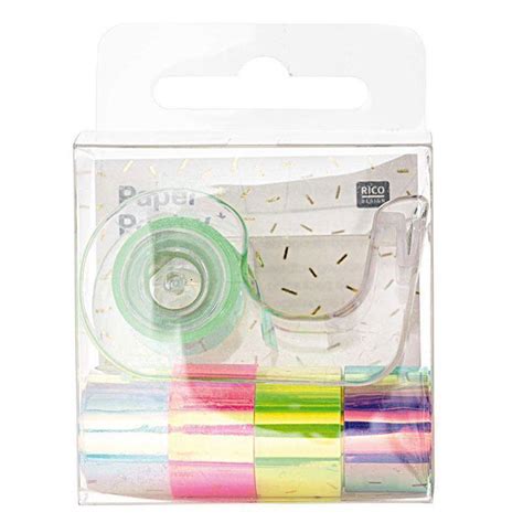 Mini Masking Tapes Iridescent Miroir Arc En Ciel Cm X M