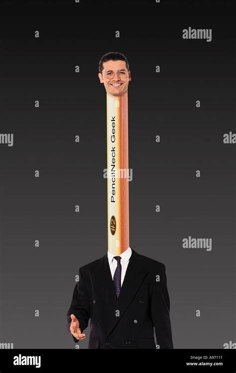 Pencil Neck Geek Stock Photo Alamy