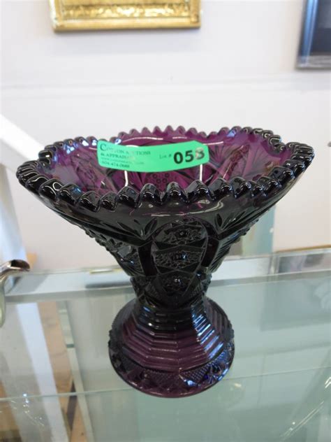 Purple Depression Glass Vase