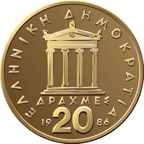 960 Greek Drachmas Ilustrasi Grafik Vektor And Clip Art Bebas Royalti